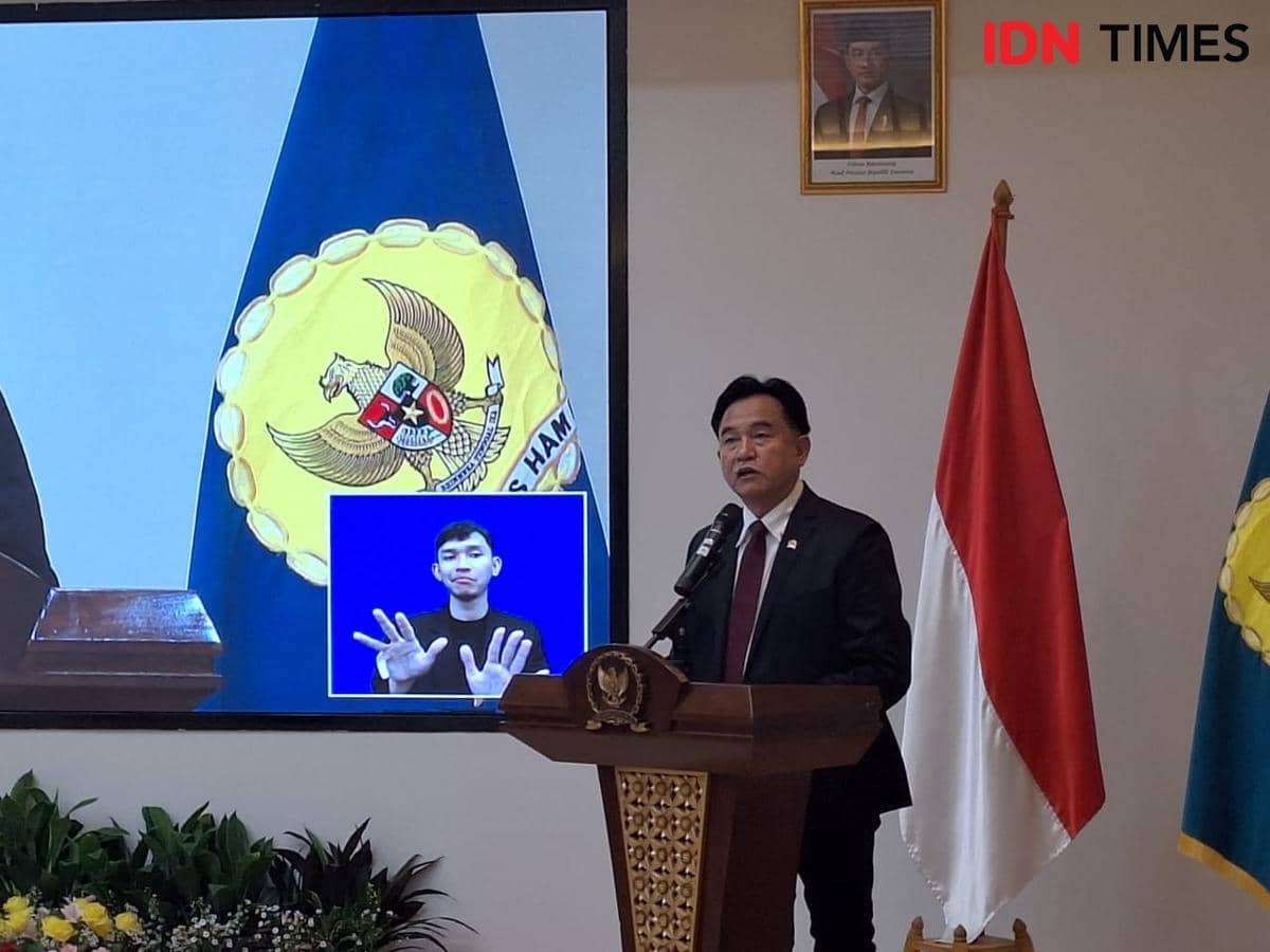 Agenda peluncuran laporan tahunan Komnas HAM 2025.