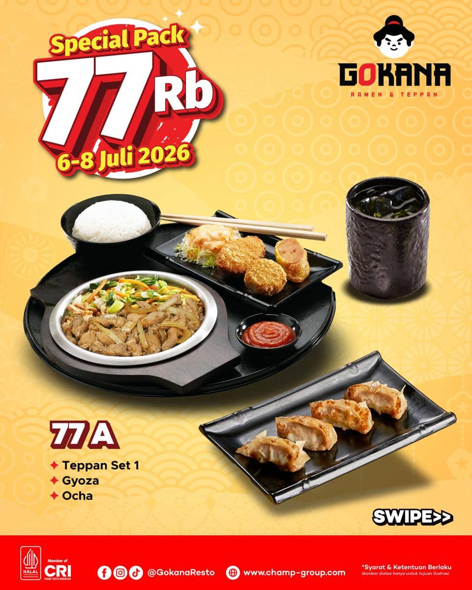 Promo 7.7 di Gokana Ramen Teppan