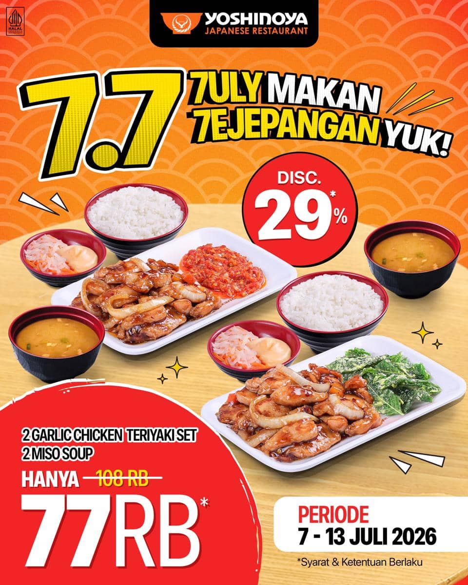 Promo 7.7 di Yoshinoya