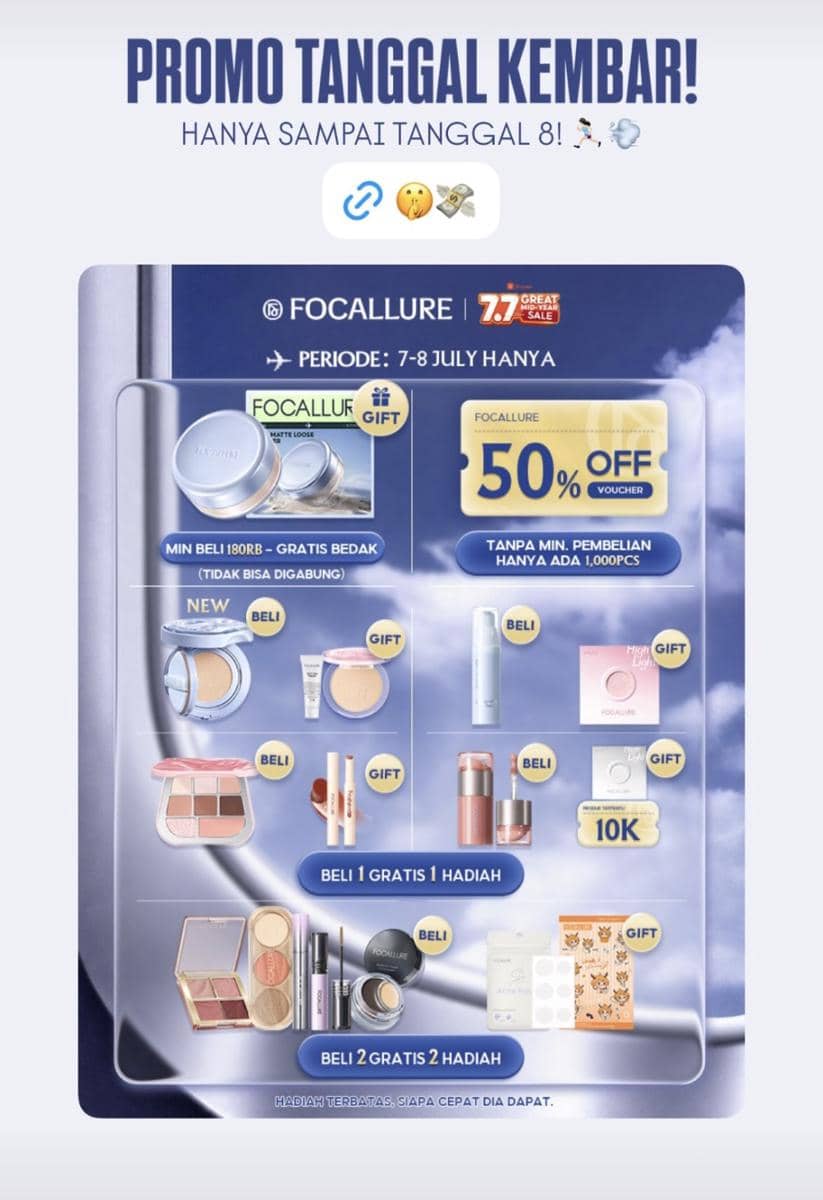 Diskon makeup skincare 7.7