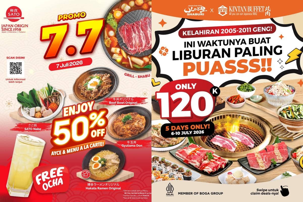 5 Promo AYCE selama Juli 2026, Ada Diskon 50 Persen!