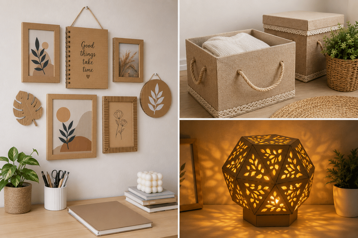 Ide Upcycling: Mengubah Kardus Bekas Jadi Dekorasi Kamar Kekinian