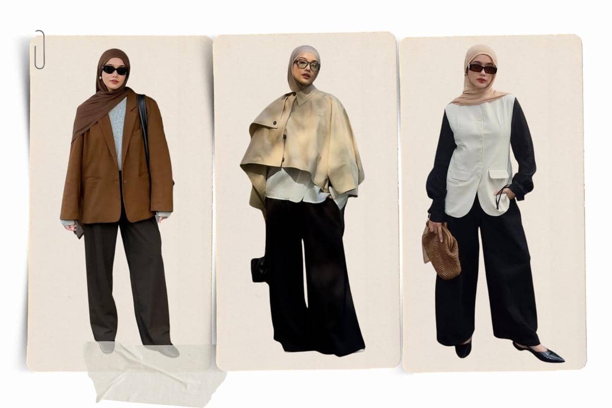 9 Fashion Hijab Layering ala Ana Octarina, Modern dan Sophisticated
