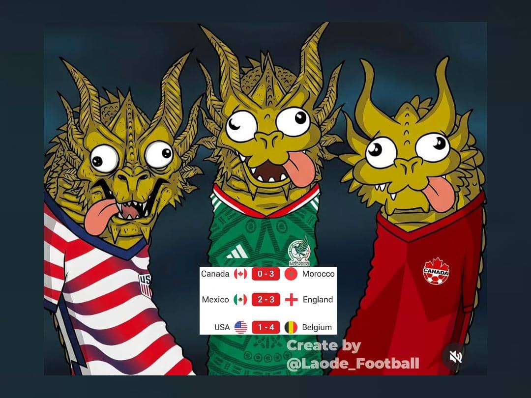 8 Meme 3 Negara Tuan Rumah Melehoy pada Babak 16 Besar, AS Terakhir!