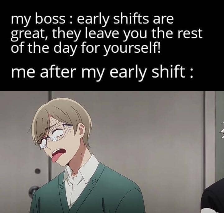 meme anime tentang sif kerja