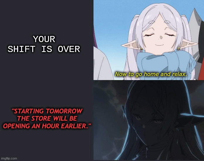 meme anime tentang sif kerja
