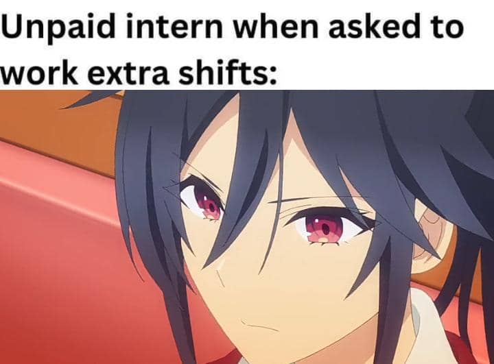 meme anime tentang sif kerja