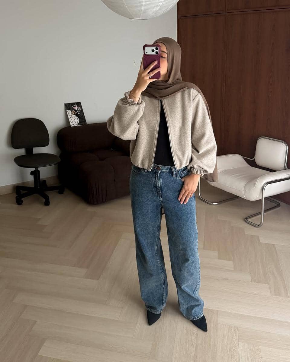 fashion hijab layering ala Ana Octarina