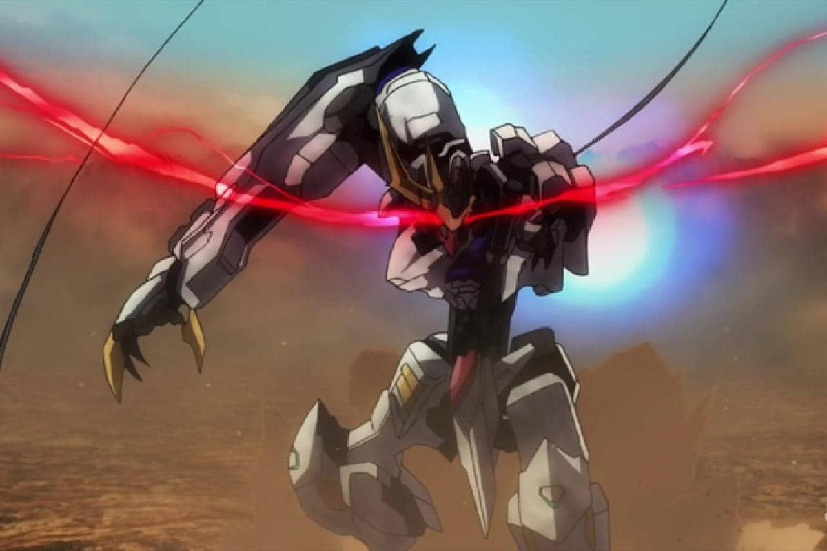 ASW-G-08 Gundam Barbatos Lupus Rex mengamuk karena overclocking