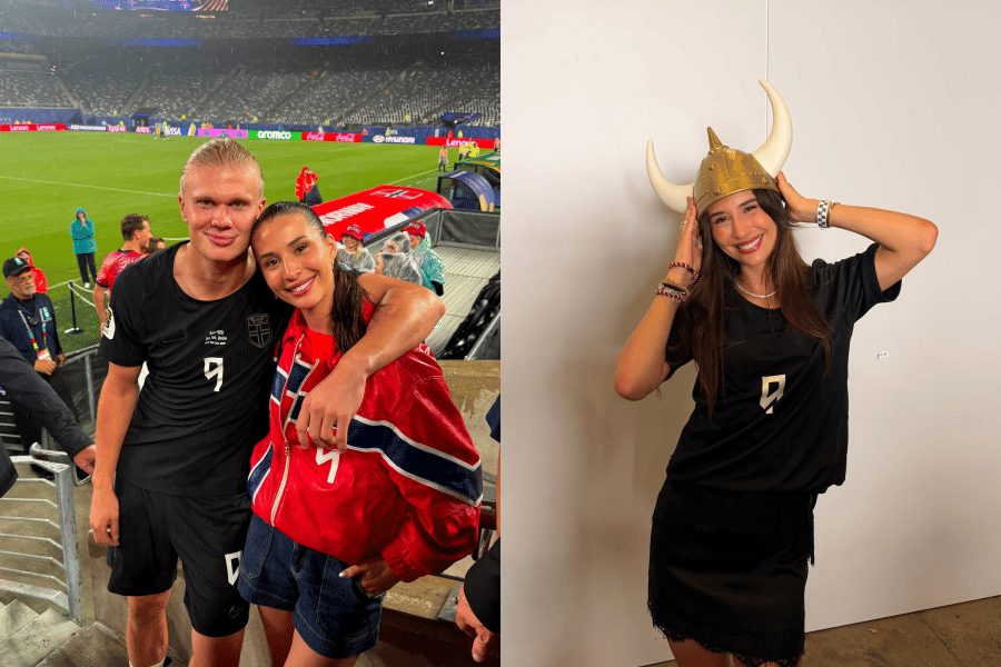 OOTD Isabella saat Menonton Pertandingan Erling Haaland, Setia!