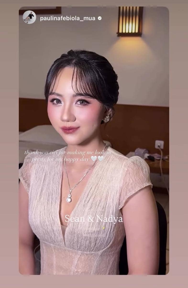 Gaya dan Dekorasi Pernikahan Sean Ivan Adik Irish Bella (instagram.com/paulinafebional_mua via naddnsa)