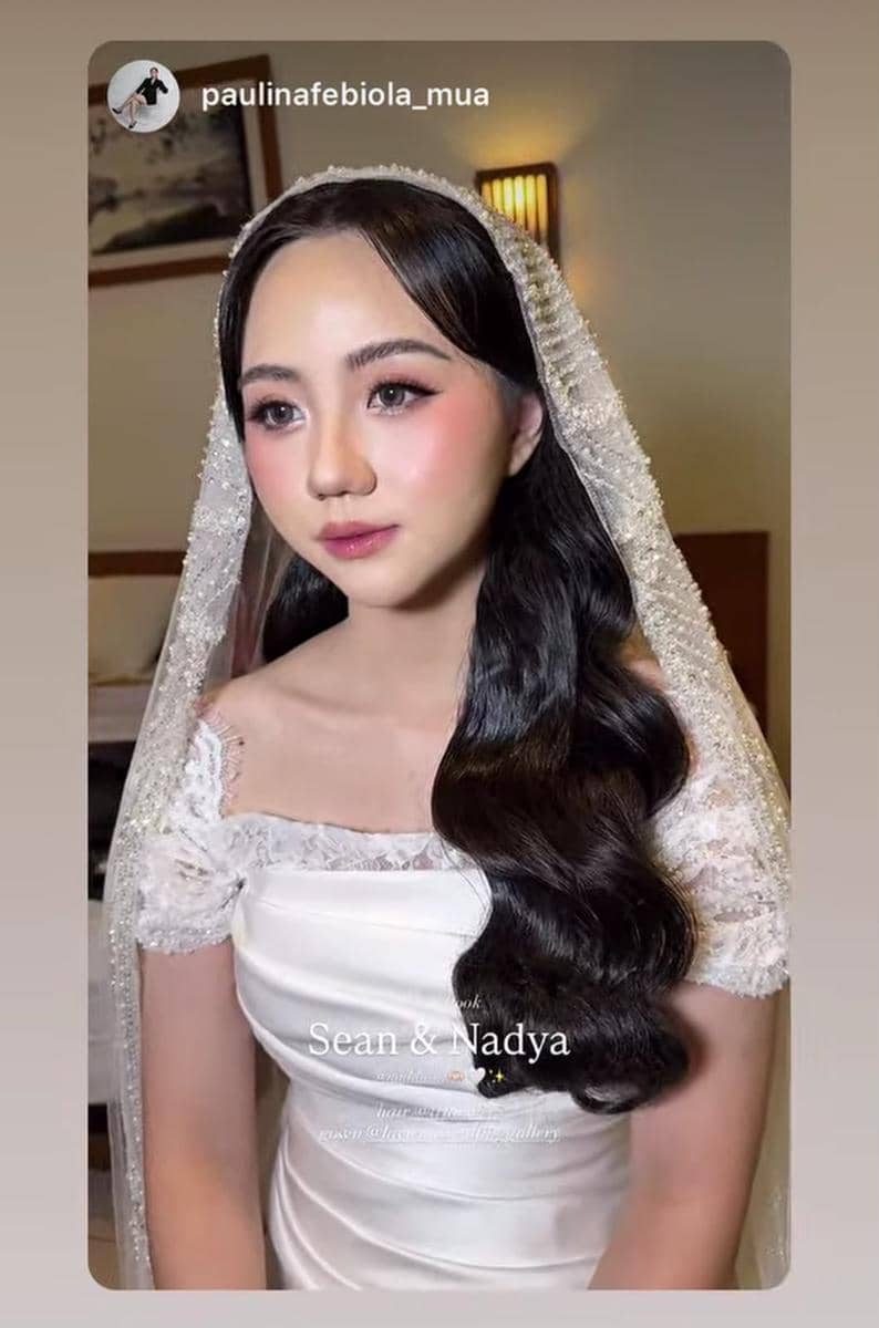 Gaya dan Dekorasi Pernikahan Sean Ivan Adik Irish Bella (instagram.com/paulinafebional_mua via naddnsa)
