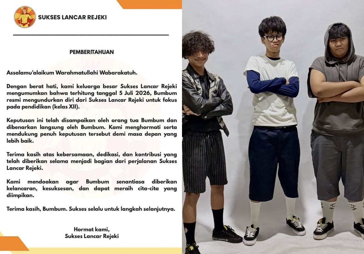 Drummer Sukses Lancar Rejeki Umumkan Mundur, Fokus Sekolah Kelas XII