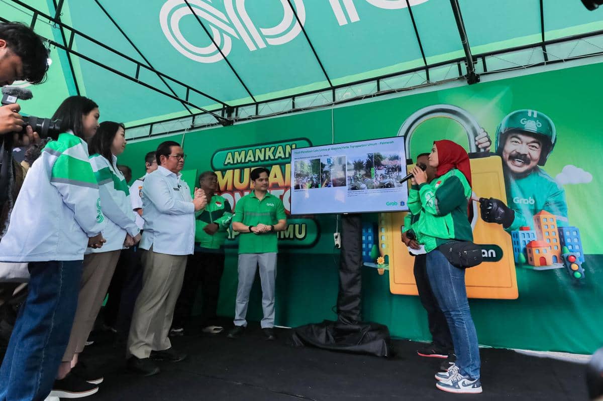 Pemprov DKI resmikan Shelter Grab Indonesia Thamrin–Bundaran HI di Wisma Kosgoro, Menteng, Jakarta Pusat, Selasa (7/7). 