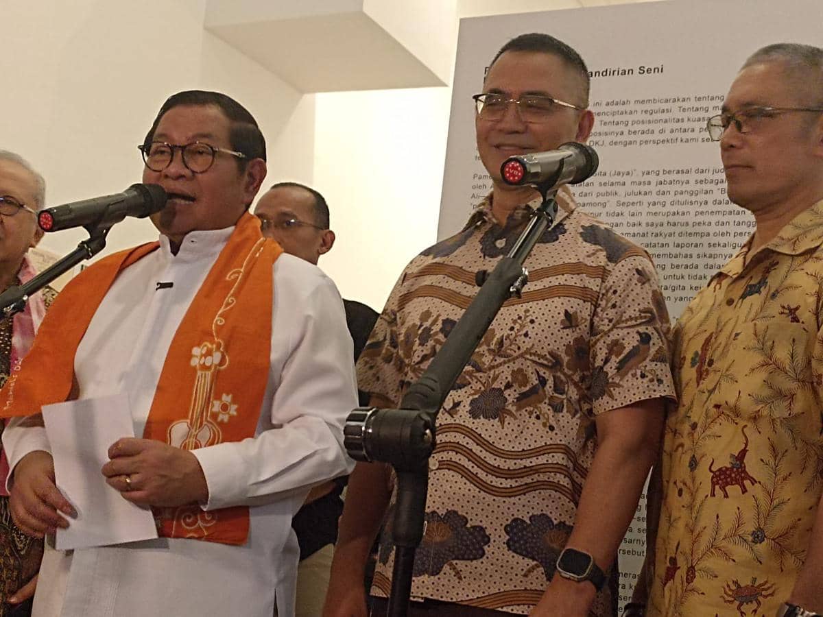 Gubernur DKI Jakarta Pramono Anung dalam Peringatan 100 tahun Ali Sadikin di TIM, Selasa (7/6/2026). (IDN Times/Dini Suciatiningrum)