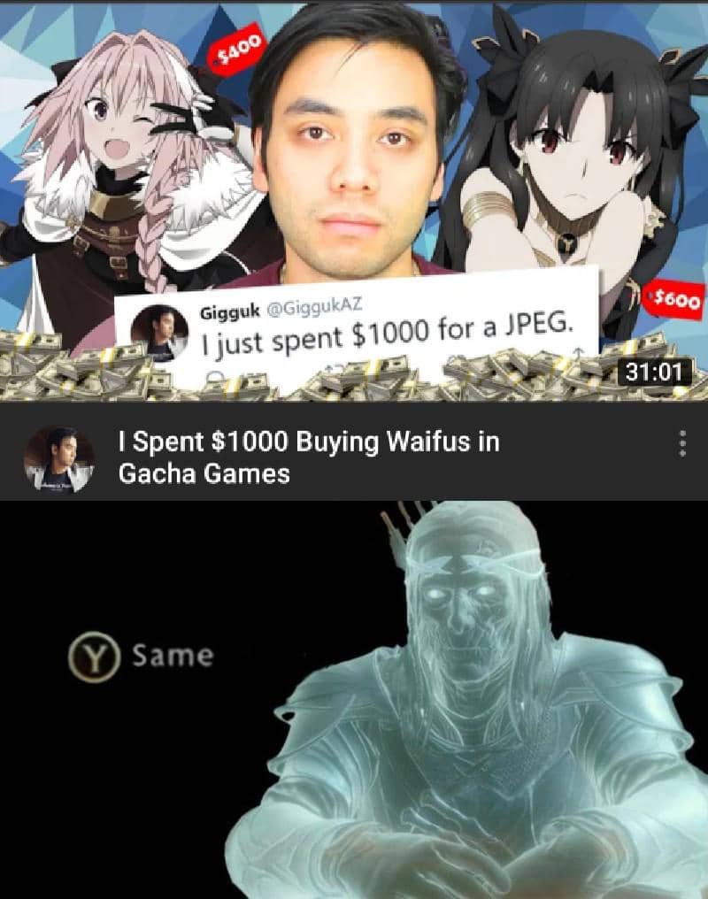 meme anime tentang buang-buang uang