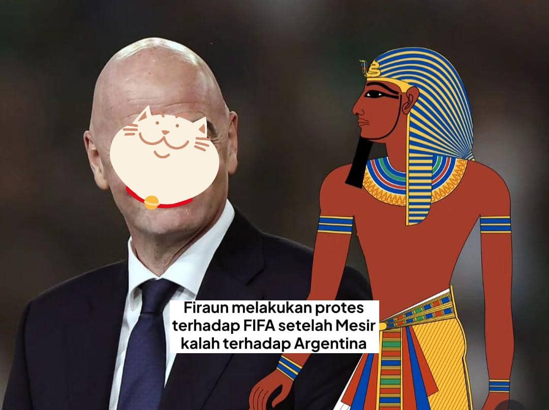 8 Meme Fans Mesir Ngerasa Dicurangi Argentina, Minta Bantuan Anubis?