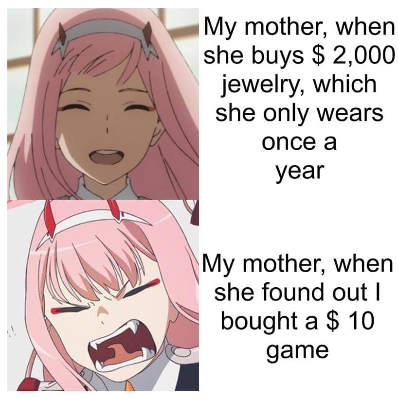 meme anime tentang buang-buang uang