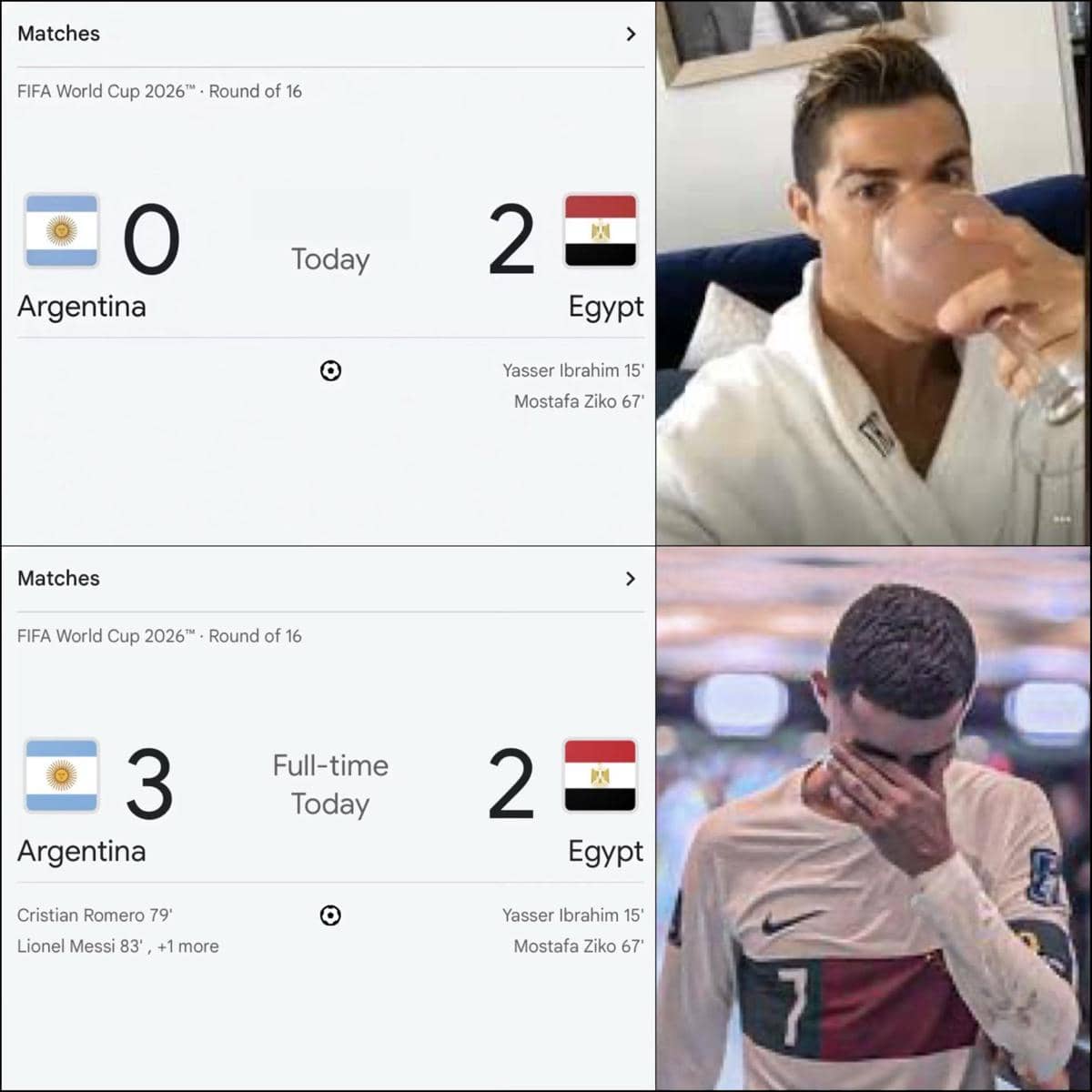 meme Ronaldo nangis