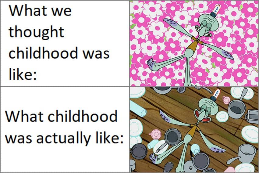 8 Meme SpongeBob tentang Nostalgia, Keasyikan Main Pokémon GO