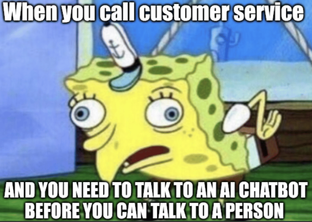 meme SpongeBob tentang konten AI