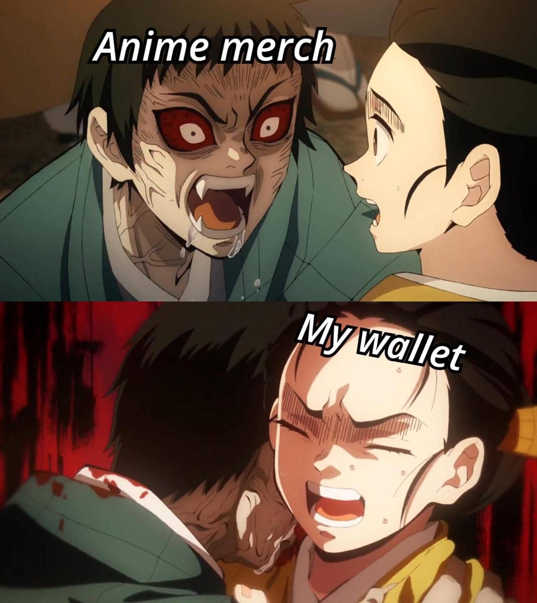 meme anime tentang buang-buang uang