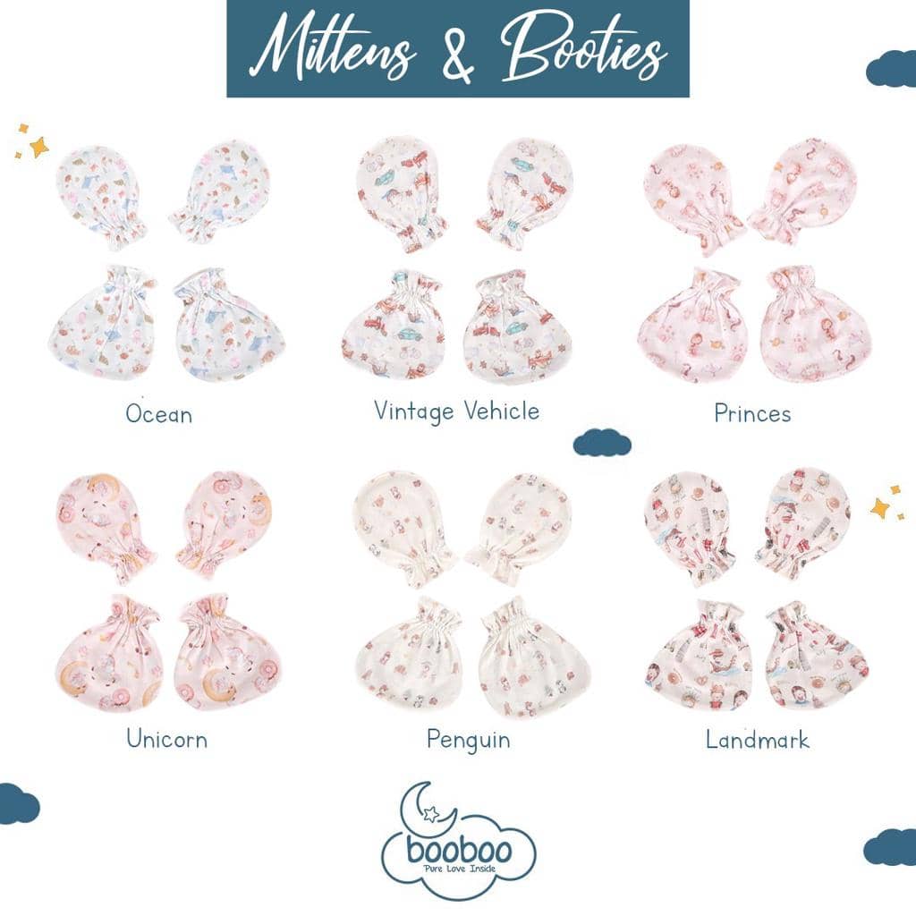 Booboo Baby Mittens & Booties SET