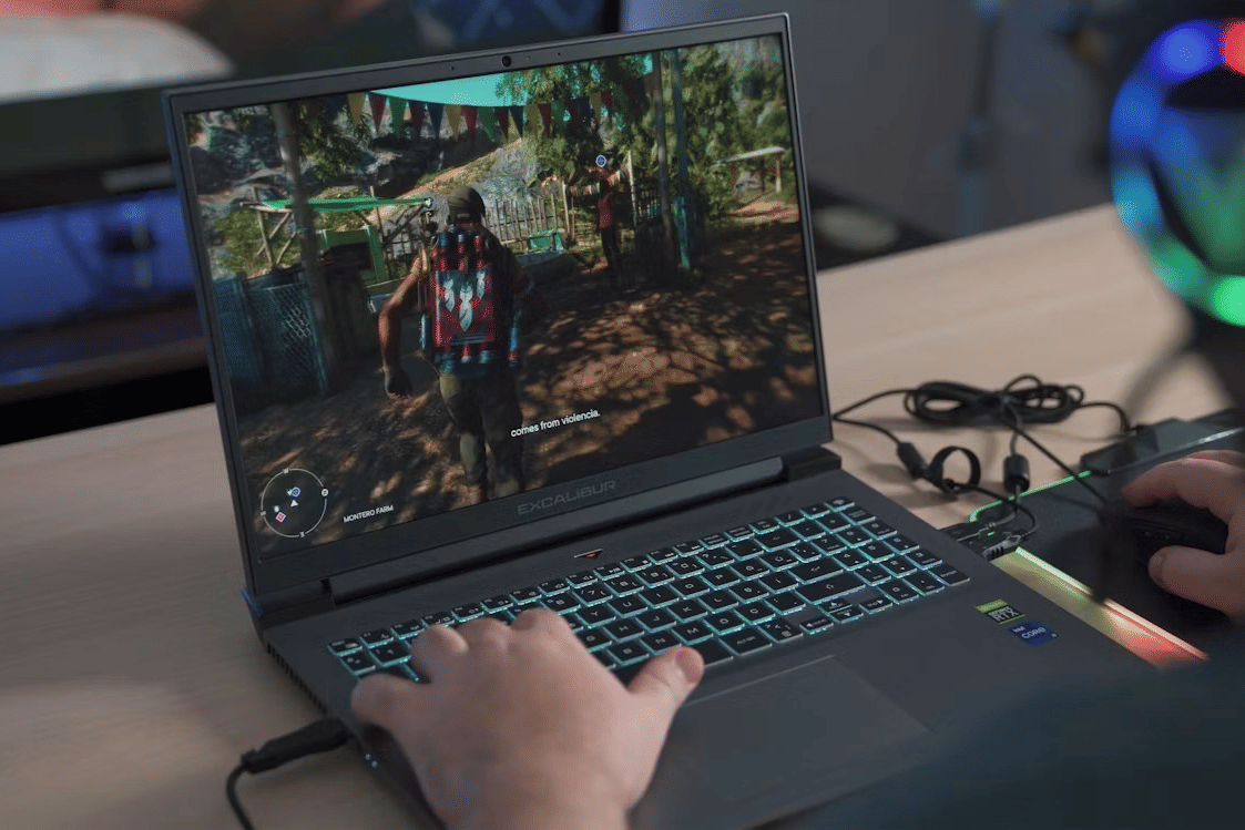 ilustrasi laptop gaming
