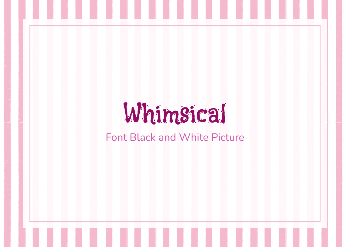 Ilustasi font Black and White Picture