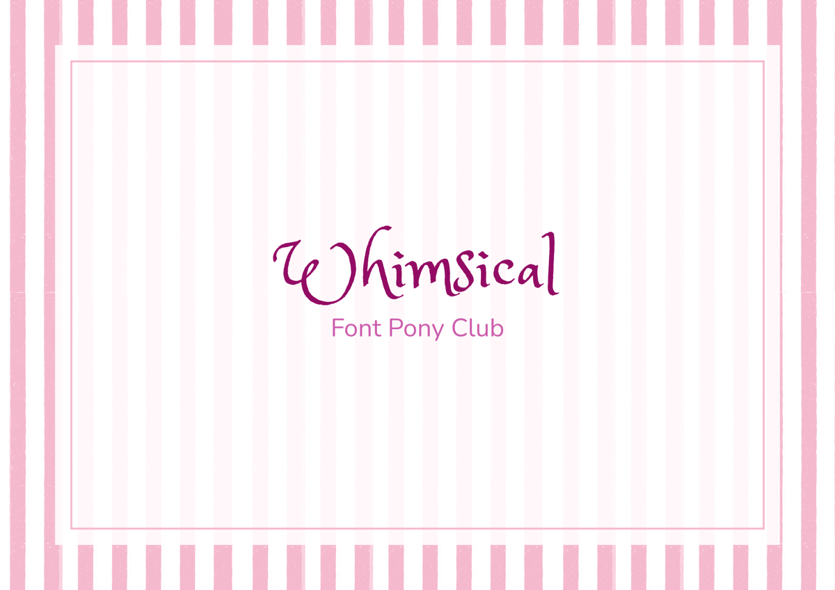 Ilustasi font Pony Club
