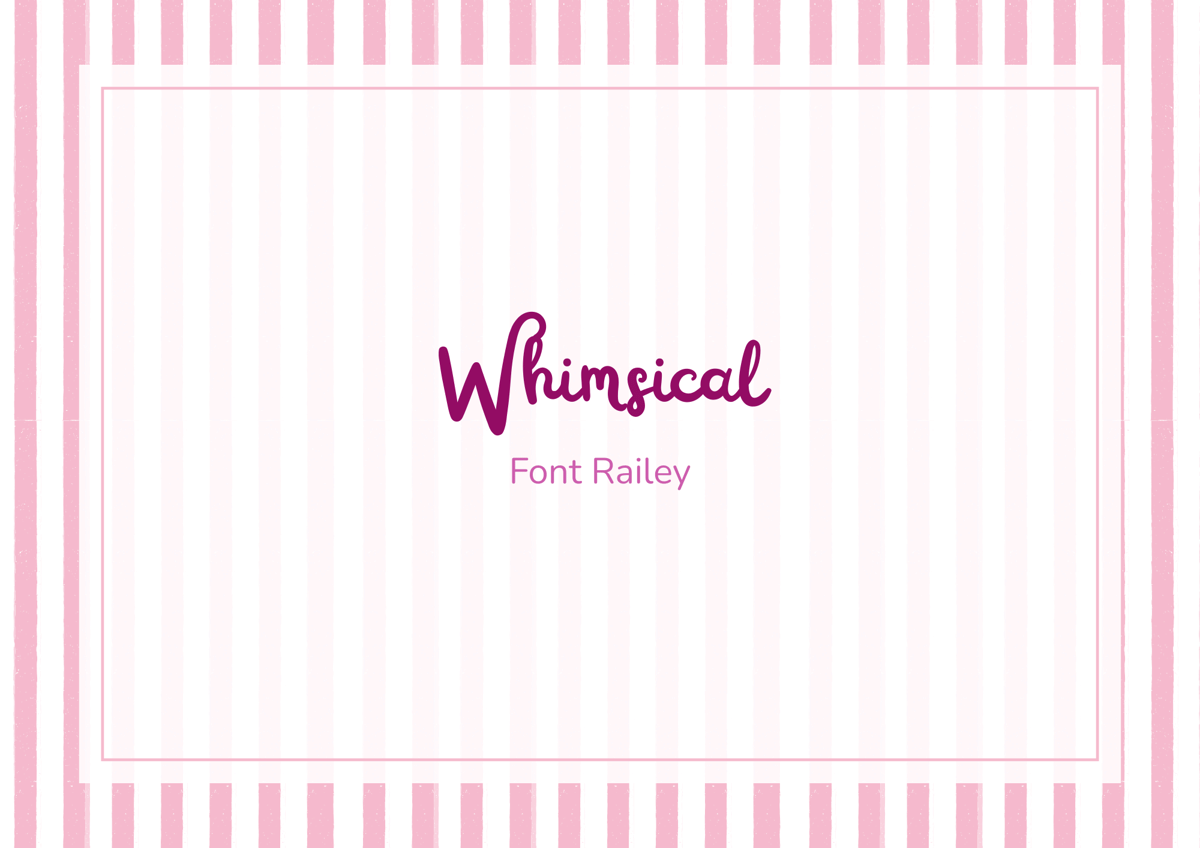 Ilustrasi font Railey