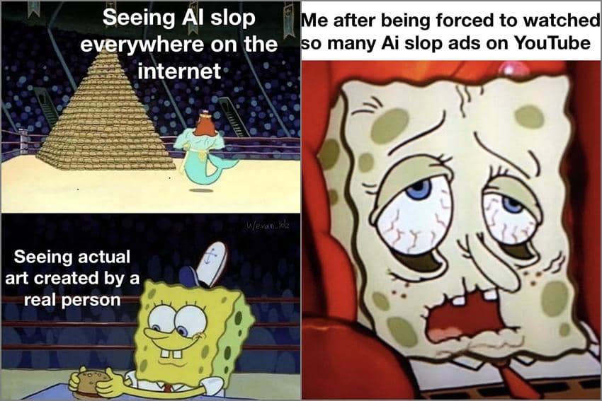 8 Meme SpongeBob tentang Konten AI, Banyak yang Udah Muak