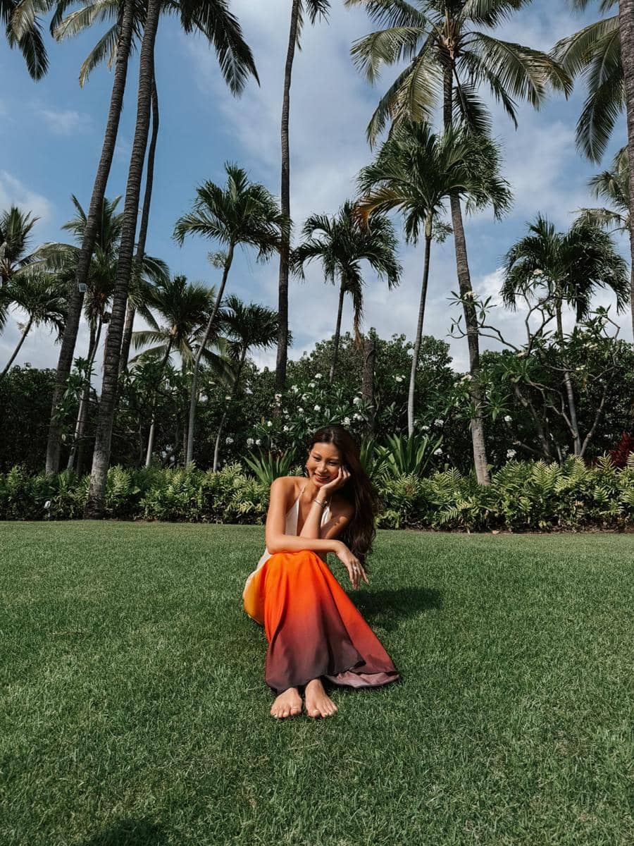 Patricia Gouw liburan di Hawaii