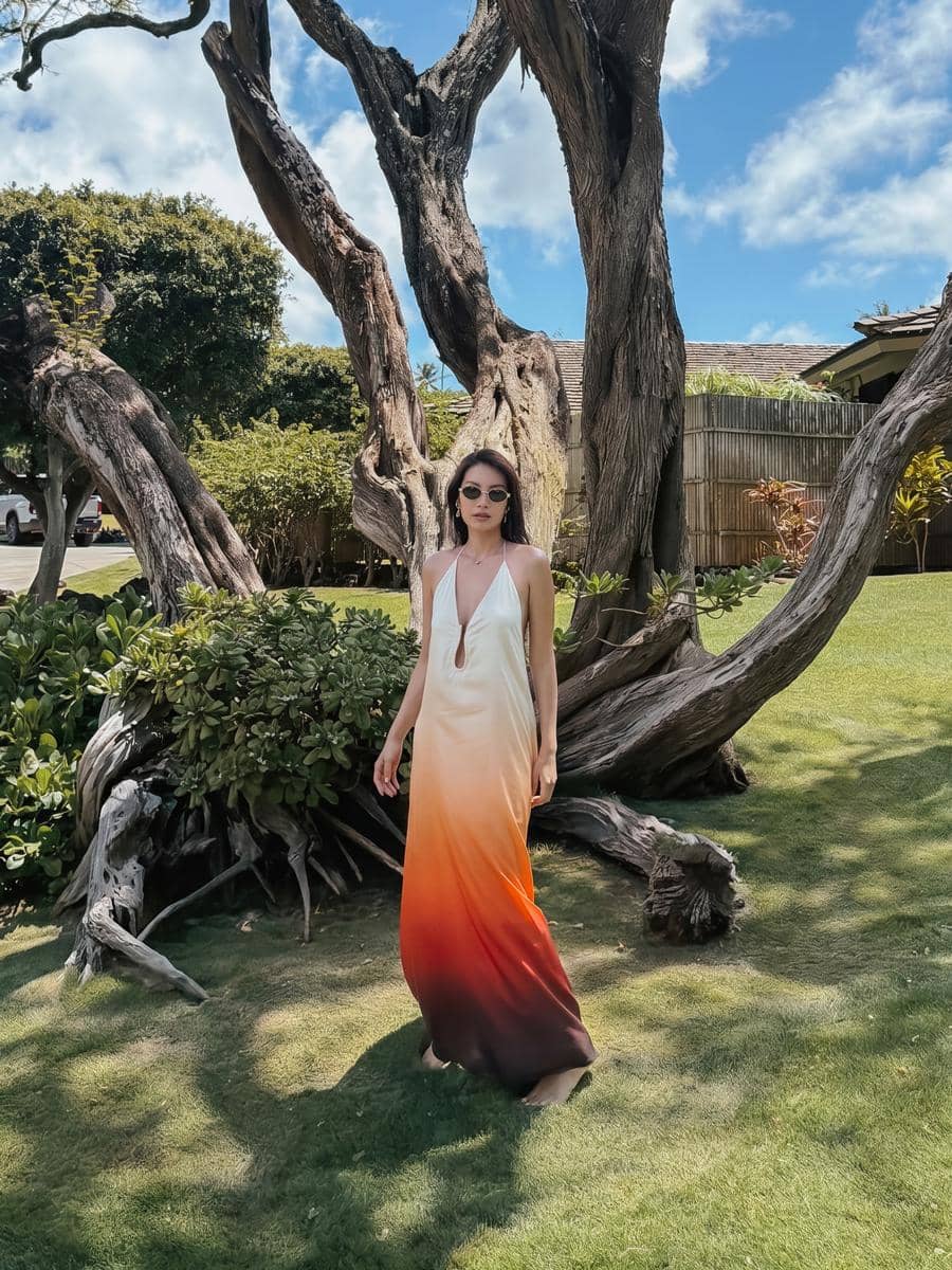 Patricia Gouw liburan di Hawaii