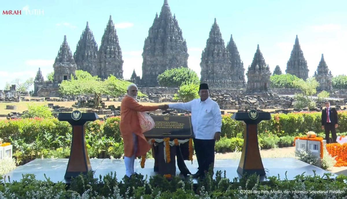 Presiden Prabowo dan PM Modi Resmikan Konservasi Candi Prambanan