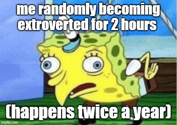 meme kartun tentang ekstrover
