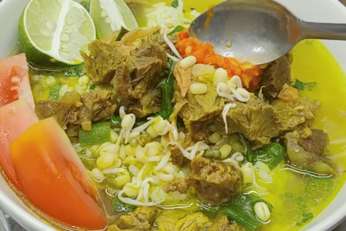 ilustrasi soto daging Pekanbaru 