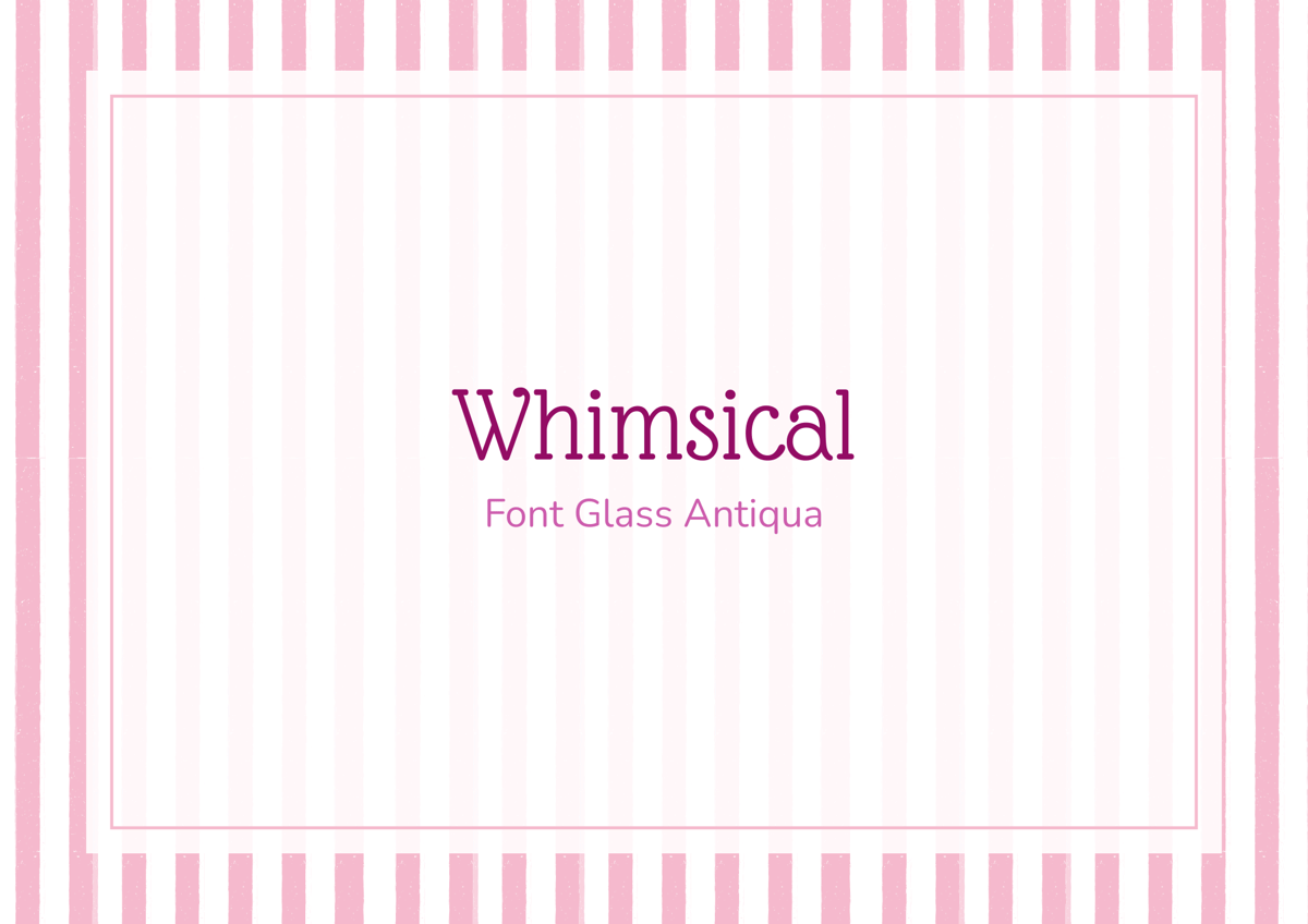 Ilustrasi font Glass Antiqua