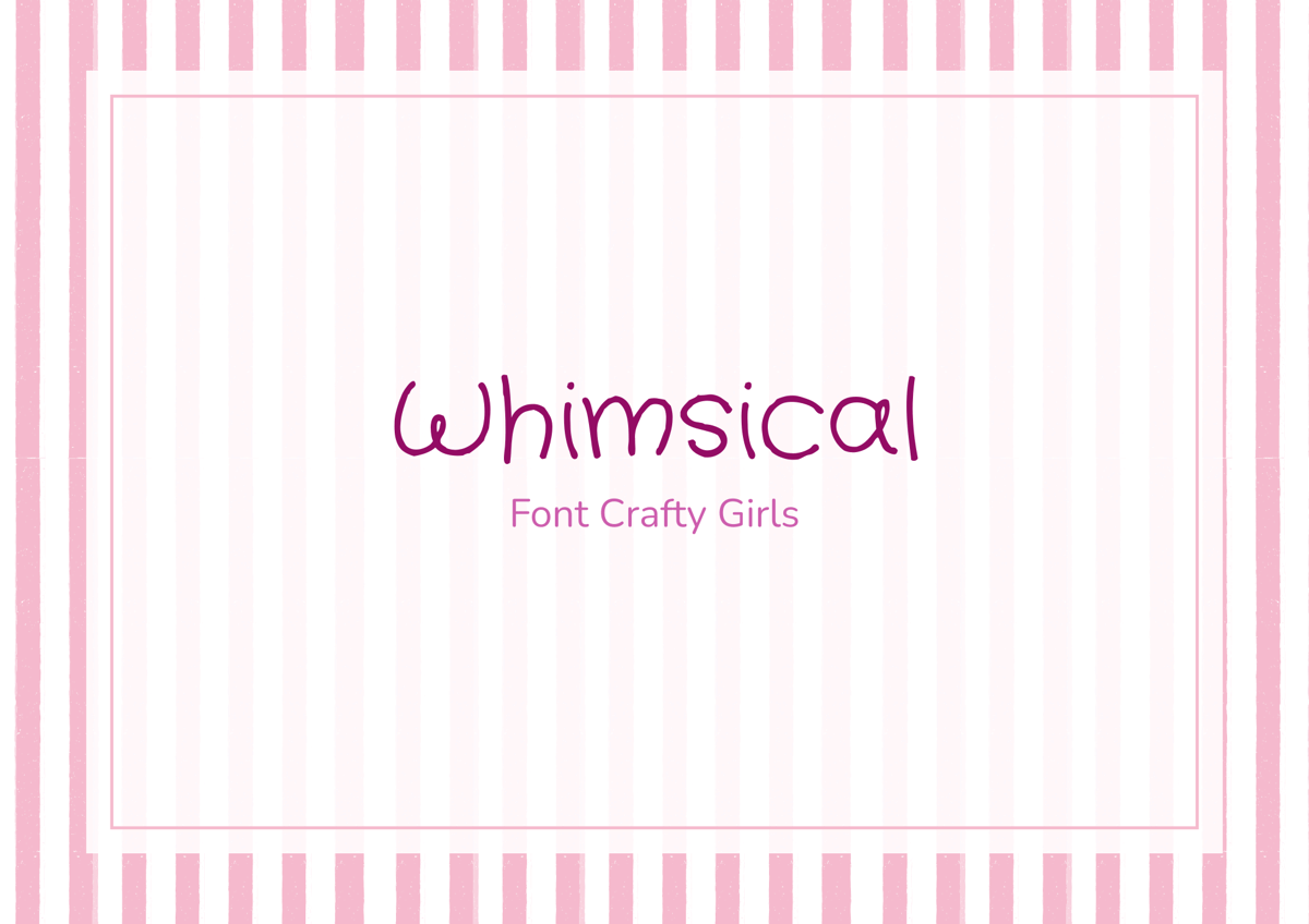 Ilustrasi font Crafty Girls