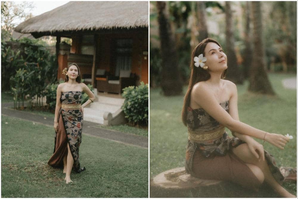 8 Photoshoot Olivia Jensen di Bali, Anggun pakai Kain Khas Bali!