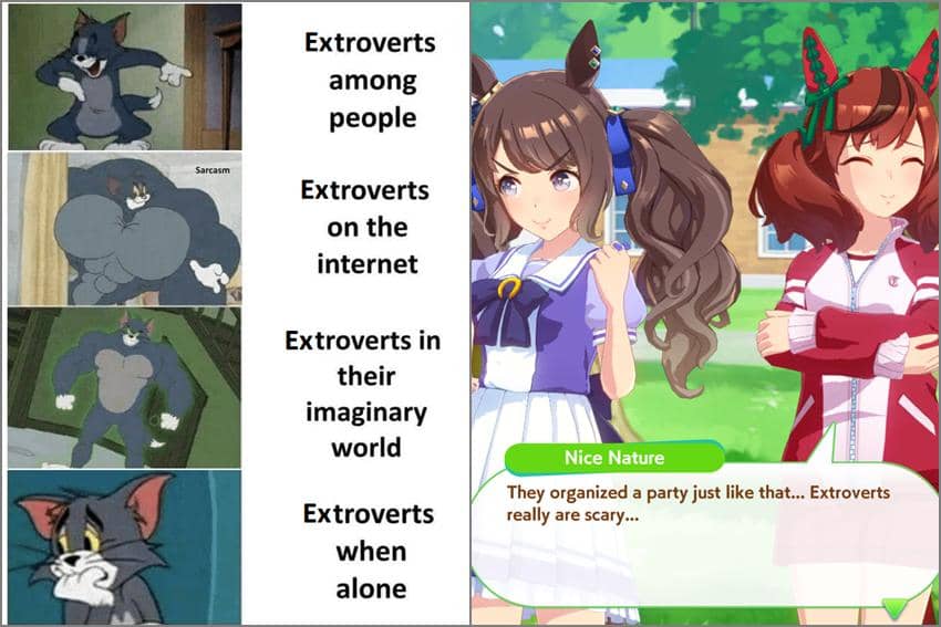 8 Meme Kartun tentang Ekstrover, Malah Gelisah pas Lagi Sendiri