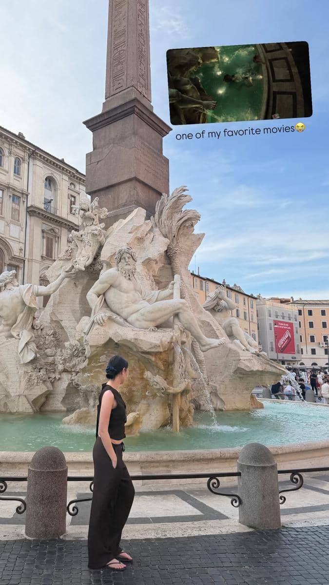 Natasha Ryder liburan di Kota Roma