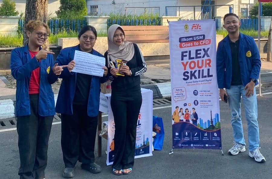 Kampanye Flex Your Skill Ilkom USM Semarang Meriahkan CFD Simpang Lima