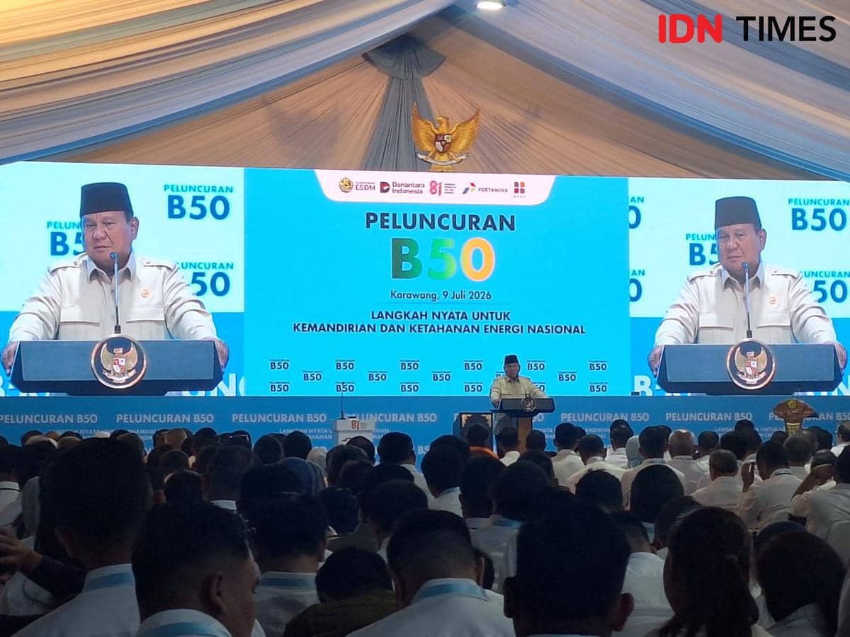 Prabowo Goda Boy Thohir soal Lamborghini saat Resmikan B50