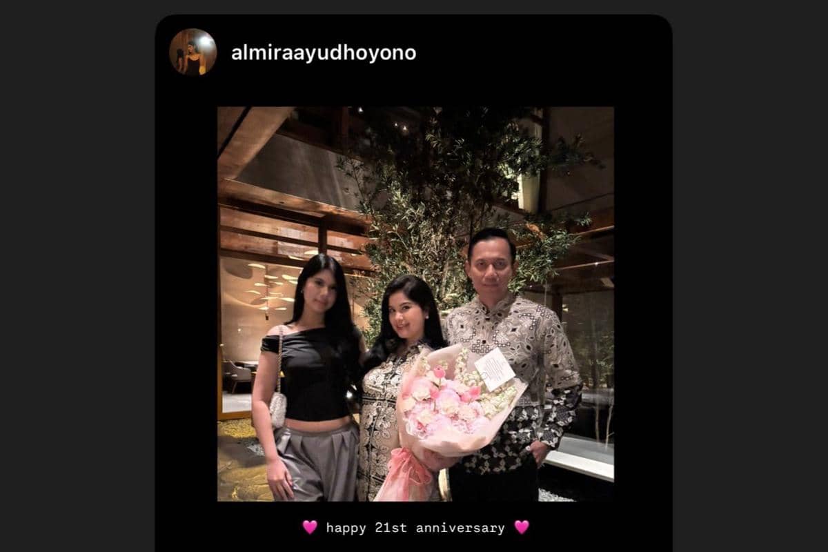 ucapan selamat anniversary ke-21 dari Almira Yudhoyono untuk orang tuanya (instagram.com/almirayudhoyono)