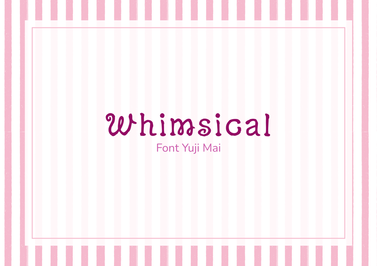 Ilustrasi font Yuji Mai