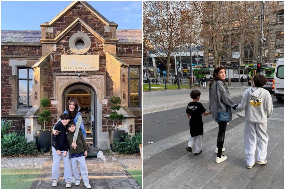 10 Potret Keluarga Carissa Putri Liburan Musim Dingin di Australia