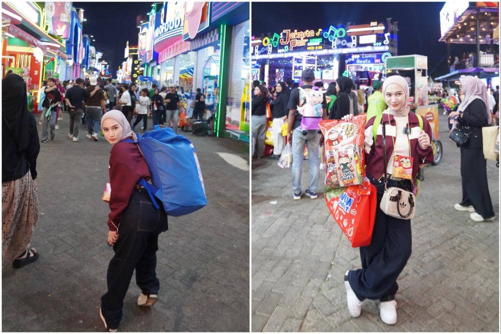 8 Potret Melody Laksani Borong Berbagai Snack di PRJ, Seru!