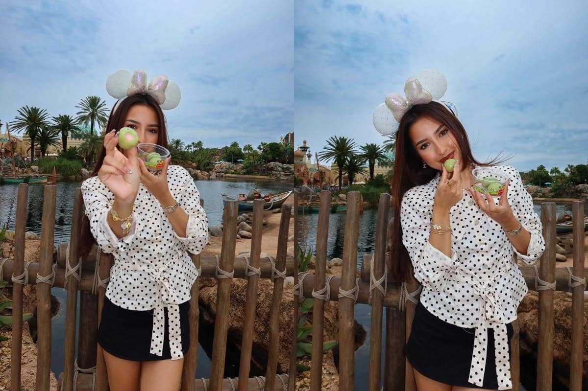 potret Jennifer Coppen saat honeymoon di Tokyo Disney Sea