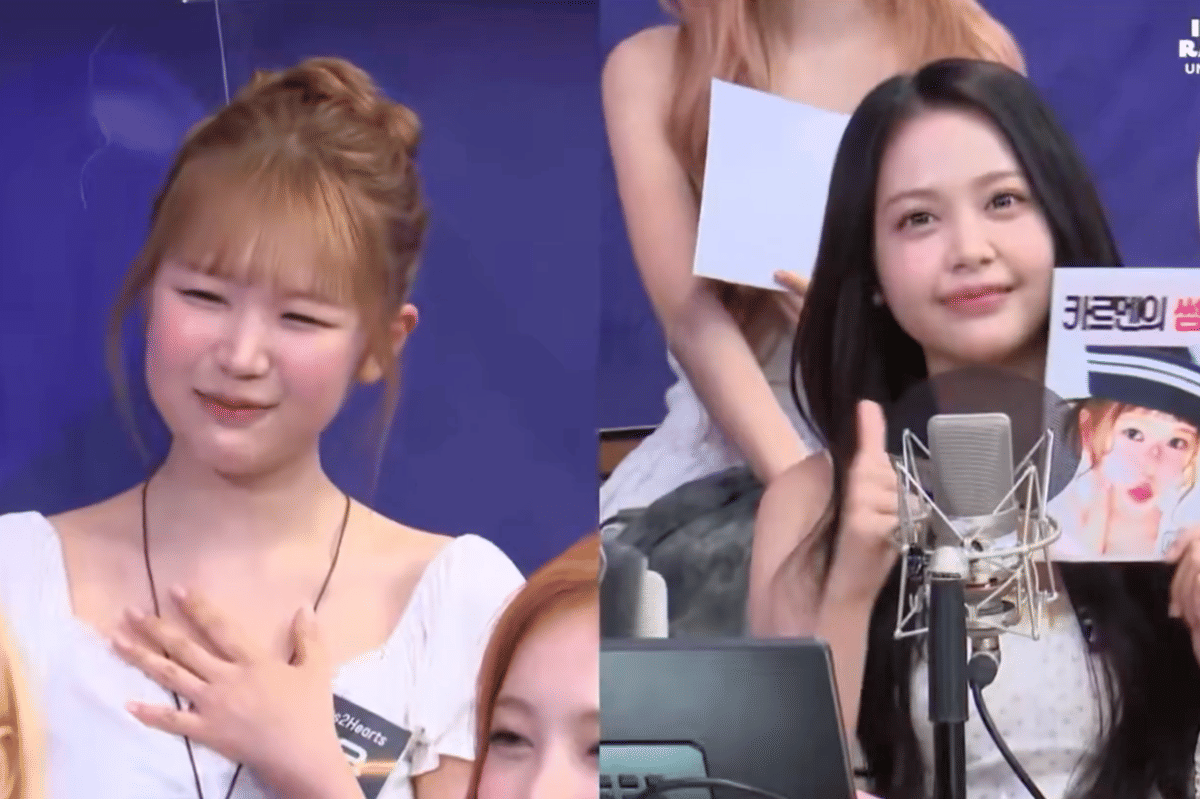Ye-on dan Carmen Hearts2Hearts di Idol Radio Universe (dok. MBC/Idol Radio Universe)